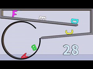 Softbody Alphabet Slide 4 | A to Z | Circle Frame | Softbody Simulation | YOU28