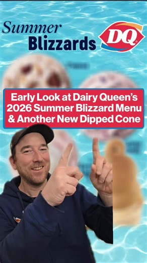 Dairy Queen is making me feel all warm with the 2026 Summer Blizzard menu dropping March 30th! They're kicking it off with three Blizzards including a returning favorite! Check out the lineup: Cotton Candy: Cotton candy sprinkles blended with our world-famous vanilla soft serve S'mores: Marshmallow filled chocolate bars and graham blended with our world-famous vanilla soft NEW Strawberry Angel Food Cake: Light and fluffy angel food cake pieces and strawberries blended with our world-famous soft 
