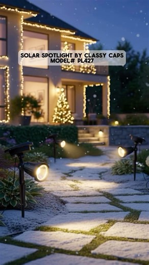 Classy Caps Mfg Inc. on Instagram: "Enhance your home’s beauty and security with the Classy Caps High Performance Solar Spotlight (SKU: PL427). Whether you are highlighting a flourishing garden, a cozy patio, or providing light for your family and pets, these lights offer the perfect blend of elegance and efficiency. Why Classy Caps is the ultimate choice for your home: Powerful Performance: High-output surface mount LEDs provide 30 lumens of brilliant white light that stays lit for up to 10 hou