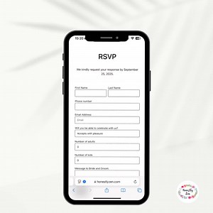 Custom QR Code Online RSVP Page: Event Tracking - Etsy