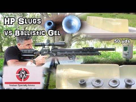 HP Slugs Vs Ballistic Gel (Karma Red Panda .30) How to Make Ballistic Gel / NSA HP Airgun Slugs