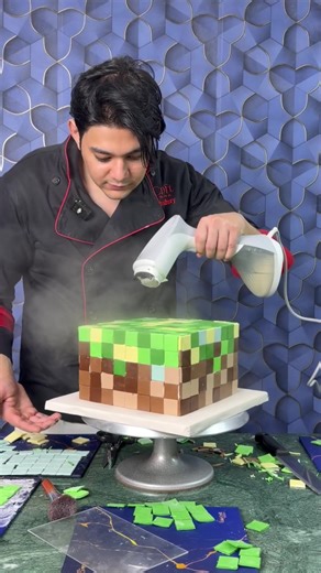 Minecraft cake #minecraft #rafsanthechotobhai