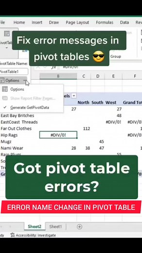 4.6K views · 62 reactions | Pivot樂Table樂Change樂Errors Name樂樂 #msexceltricks #viralreels #msexceltraining #msexcelformula #msexcel #accountant #learning #msexceltips #Accountability #accounting #employee #employeeengagement #employment #employeebenefits #Excel #EXCELR8 #msoffice #accountantlife #accountantjobs #employers #employer #ACCOUNT #shorts #viral #tranding #trandingreels | Ms Office | Facebook