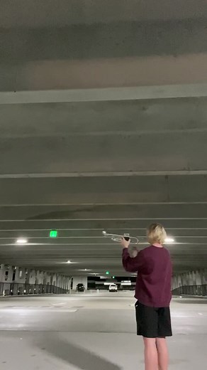 Avengers Theme Trumpet Cover in a Parking Garage