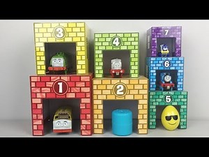 Thomas and Friends Learn Numbers Nesting and Sorting Garages Educational Video
