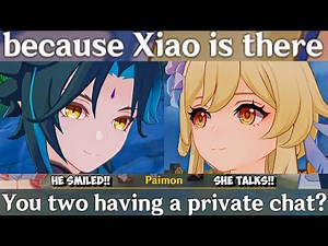SHE TALKS!! XIAO LUMINE Private Moment Cutscene Genshin Impact XiaoLumi | Xiao Smiled to Lumine