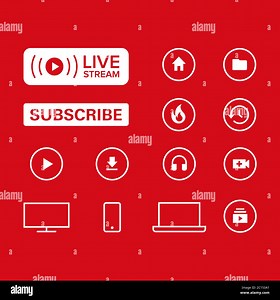 collection of basic vector icon  illustrations for video web pages. Suitable for elements of a multimedia video channel. Video channel icon element Stock Vector Image & Art - Alamy