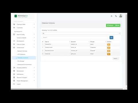 Database Instances | Mobile App Development Management System SAAS | www.ownitweb.com