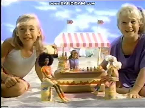 1987 California Dream Barbie HotDog Stand & Beach Taxi Commercial