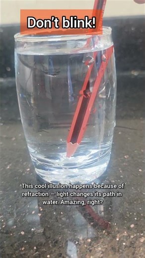 Why Does This Pencil Bend in Water?! 😱 Science Trick #shorts