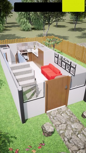 Casa de 3x6 Metros 2 Plantas | Fachadas de Casas Modernas | Diseño de casa Moderna Campestre de 36m2 #planosdecasas #diseñodecasas #planoscasa