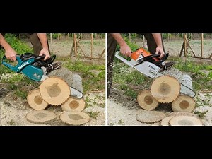 Stihl MS260 VS. Makita DCS5030 (alias Dolmar PS5105) Same bar&chain