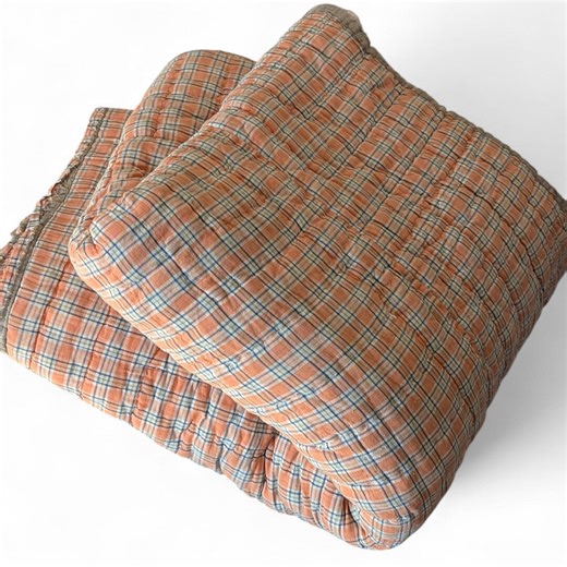 Exceptional 1930s-40s Primitive Homespun Quilt – Double-faced Yarn-dyed Plaid – Heavyweight Hand-quilted Utility Heirloom - Etsy