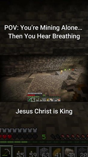 POV Your're Mining Alone... #minecraft #minecraft bedrock, #minecraft realms, #realms