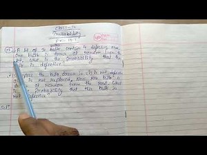 Class 10 ll Chapter Probability Ex :- 15.1 ll Question no.17 (i)(ii) Answer