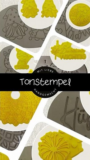 DIY Keramikschilder töpfern | Ovale Tonausstecher + Tonstempel Anleitung
