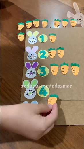 Atividade para a Páscoa | Números e Quantidades #pascoa #jogoeducativo #educaçãoinfantil