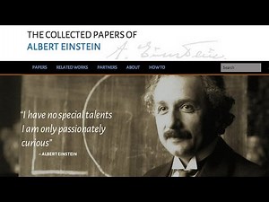 Läs Albert Einstein samlade verk online. Einstein Papers Project.