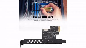 USB3.2 PCI E Riser Card, USB C Card PCI E Riser Card in Internal USB Port Cards Expansion Card 5Gbps Type E Internal ONT Panel Connector Riser Card PCI Express (Black)