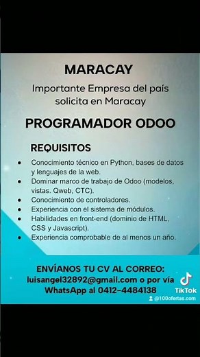 OFERTA DE EMPLEO MARACAY