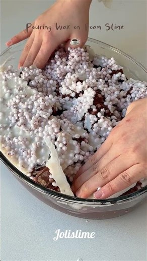 Wax on Foam Slime 🕯️ Insanely Crunchy & Airy Slime ASMR