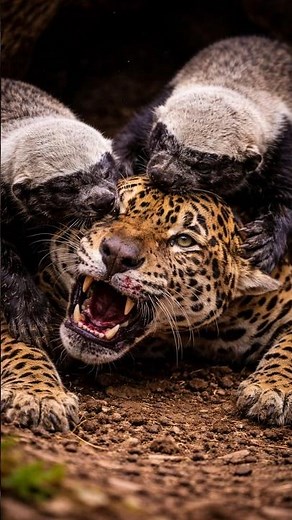 Two Honey Badgers vs Jaguar | The Fight That Forced a Predator to Run