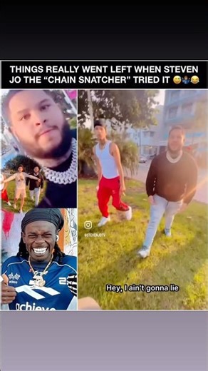 Things REALLY went left when Steven Jo the “chain snatcher” tried it 😅🤷🏽‍♂️😂