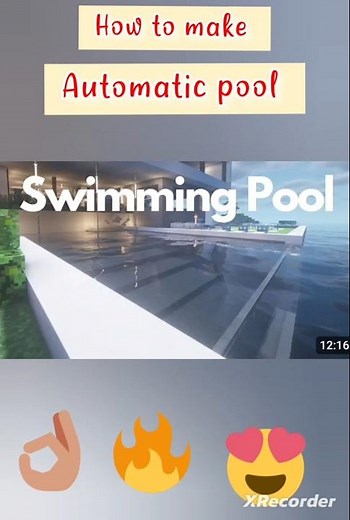 how to make automatic pool in minecraft