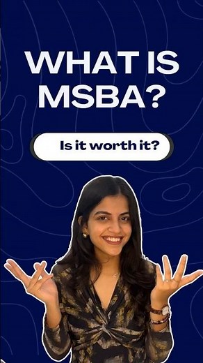 What is MSBA? | Master of Science in Business Analytics Explained in 60 Seconds!
