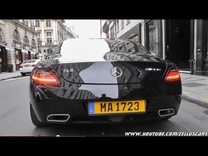 Mercedes SLS AMG start up - loud engine sound !