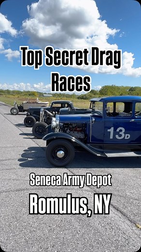 Footage from this years #topsecretdrags in Romulus,Ny. 🎥 by @tamsin59 1/8th mile drag races on a decommissioned airstrip in the finger lakes region of New York. Recreating the early days of drag racing when the country was booming and the kids were hopping up their rides to see who’s Hotrod was the fastest. Speed junkies of the 1950’s were the same breed as the speed junkies of today. It’s impossible to turn back the hands of time. We’re grateful in today’s world to have such an amazing opportu