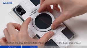 SYNCWIRE for MagSafe Ring Phone Holder, 360° Rotation Magnetic Cell Phone Grip Dual-Sided Magnets Phone Ring Kickstand Compatible with iPhone 17 16 15 14 13 12 Pro Max MagSafe, Android, Samsung etc.