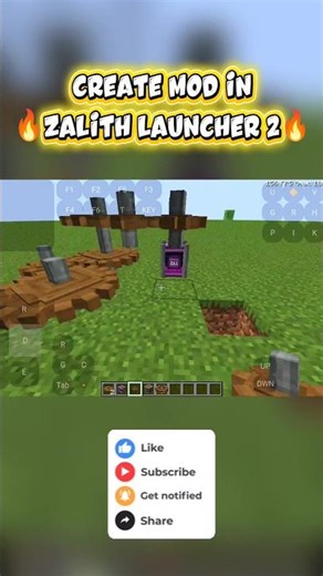 Create Mod In Zalith Launcher 2 😍 #minecraft #shorts