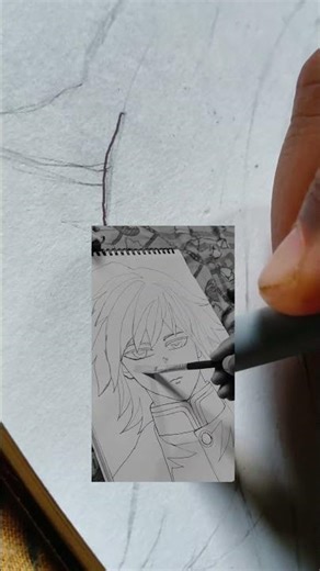 draw giyu tomioka #shorts #animeeart