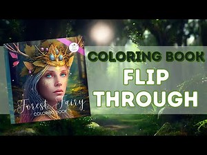 Forest Fairy Coloring Book For Adults | Coloring Book Flip Through | By Coloring With MJ