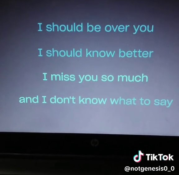 Karaoke Lyrics Displayed on Laptop for Easy Singing