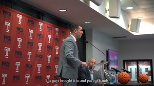 1.2K views · 55 reactions | A week ago, we officially introduced Coach Adam Fisher | Temple University Men's Basketball | Facebook