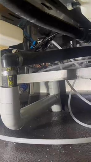 Alright this one’s a bit of live action standard as it comes! There’s an RPZ valve up in there (actually four of them), and two have failed. Nothing in this machine has been done to code or standard pretty typical story! I’ve just had to run a drain line under the chicken machine inside an IGA. Out rural today, nowhere near any shops, so I’ve had to use what I’ve got in the ute a bit of PVC to catch the drain lines. I’ve let them know that if the PVC melts (which it could with the steam), we’ll 