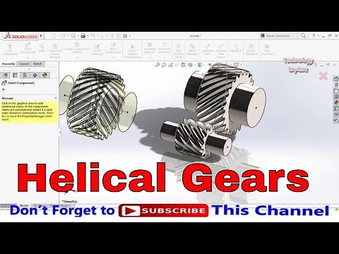 How to Import and Assemble Helical Gears in SolidWorks Assembly | SolidWorks Tutorial