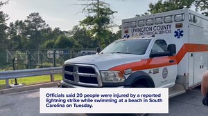 20 people injured by lightning strike while swimming at South Carolina beach
