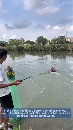 Remote - Controlled Fishing Net Boat with Auto - Righting Feature