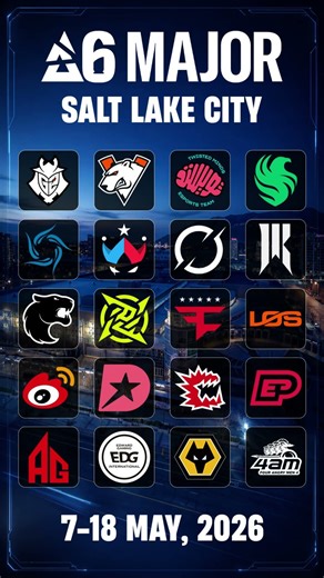 Participant list of the BLAST R6 Major Salt Lake City 2026 #r6esports #r6siege