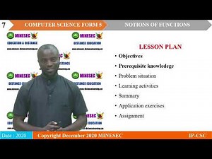 Lesson 3 : Computer Science Form 5 Notions of Functions