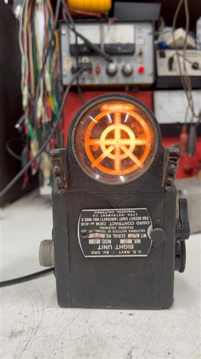 Nemo Gould on Instagram: "Just added this awesome Navy “Sight Unit MK 2” to the collection. Feels destined for some kind of cyclops project. This video isn’t edited or filtered. Interesting how the camera lens struggled to make sense of the optics. #vintage #electronics #hoarder #collector #optics #scifi"