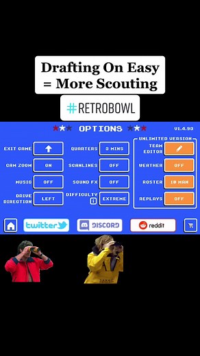 Rule 6 - Drafting On Easy Let’s You Scout More Players! #retrobowl #retrobowlgame #retrobowltiktok