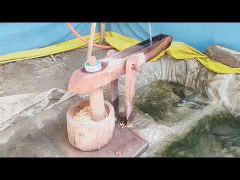 water powered pounder corn mill live ep -135