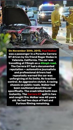 Paul Walker Died in a Porsche He Warned His Friends Was Too Dangerous to Drive