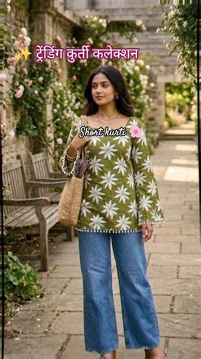 🌸 Short Kurti Outfit Ideas for Girls 😍 | Stylish & Trendy Kurti Looks #shorts