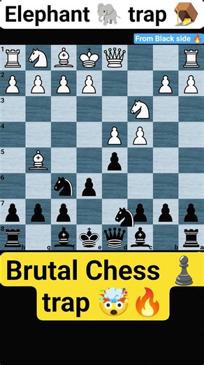 Elephant Chess ♟️ trap #chess #chessstrategy #chesstrap #puzzle