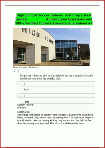 High School Soccer Referee Test Prep Latest Update Actual Ex video
